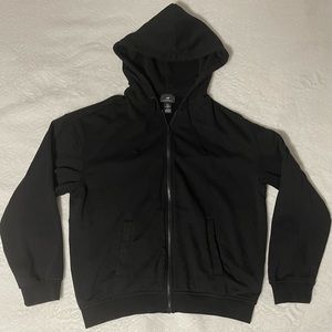 H&M Relaxed Fit Full-Zip Hoodie Black